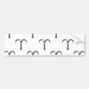 hologram Aries Bumper Sticker