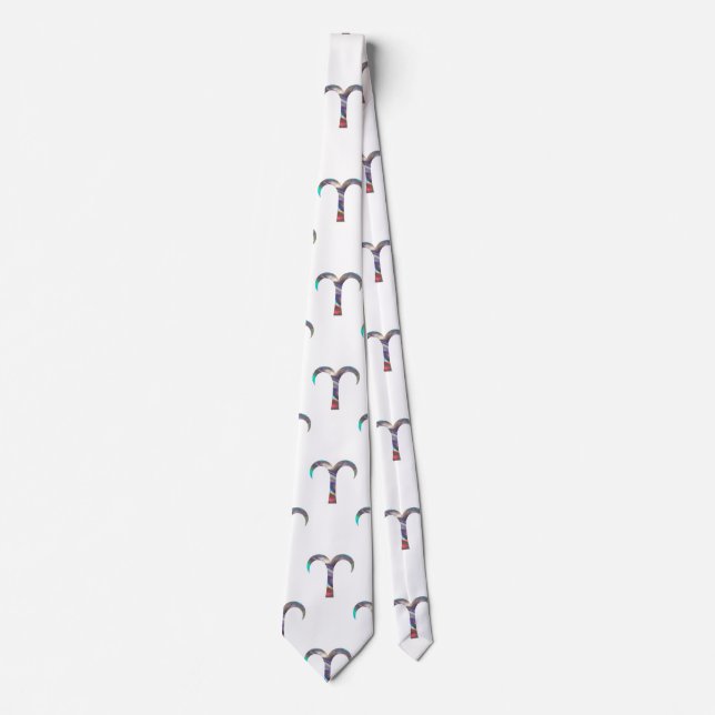 hologram aries menswear mens necktie neck tie (Front)