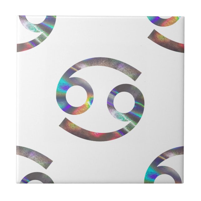 hologram Cancer Ceramic Tile (Front)