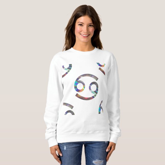 hologram cancer womens sweatshirt (Front Full)