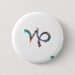 hologram Capricorn Button