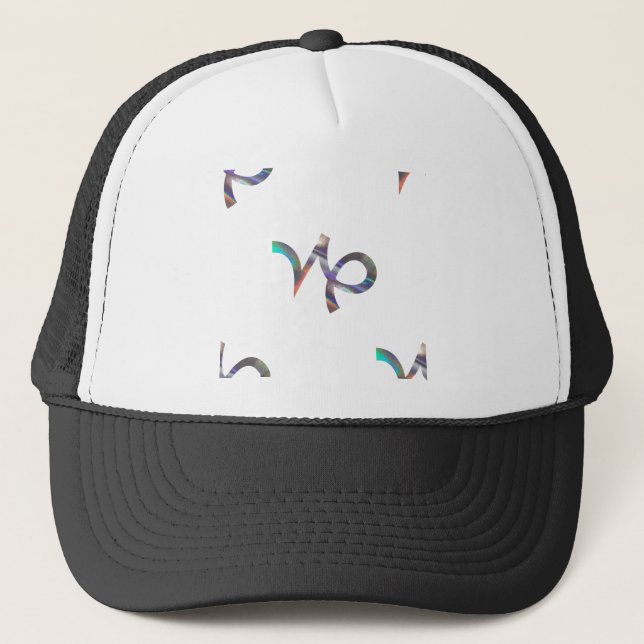 hologram Capricorn Trucker Hat (Front)