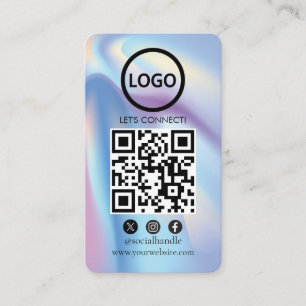 Hologram, Custom Cards Modern, Social Media QR