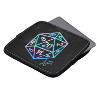 Hologram D20 Crit AF | PnP Tabletop Gamer Dice Laptop Sleeve