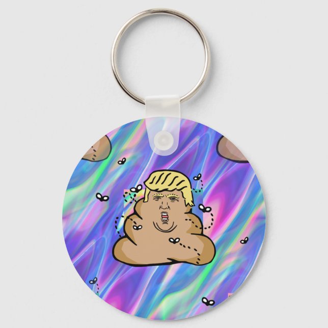 hologram dump trump keychain (Front)
