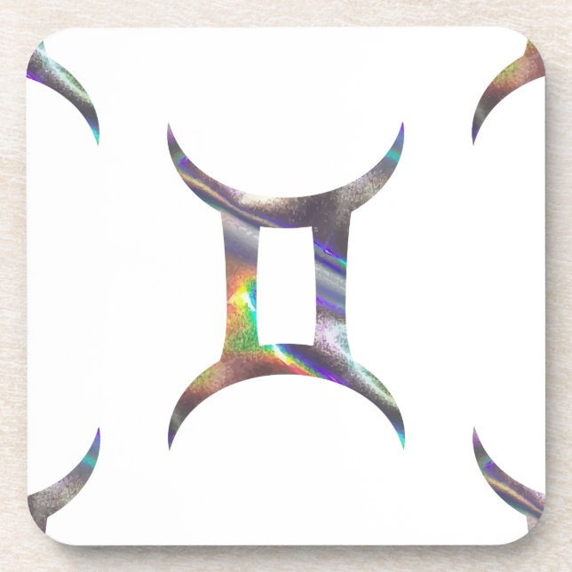hologram Gemini Drink Coaster (Front)