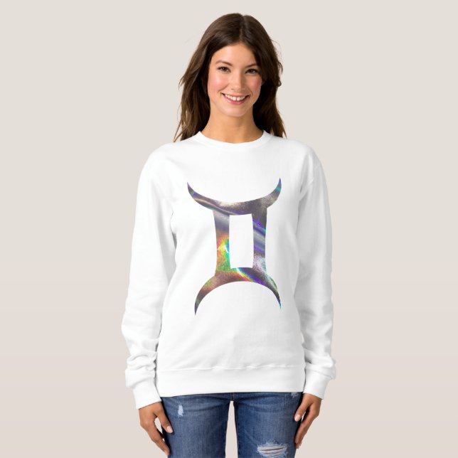 hologram gemini womens sweatshirt (Front Full)