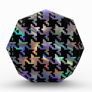 hologram houndstooth acrylic award