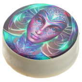 Hologram inspired girl from 2050 with custom name chocolate covered oreo (Angled)