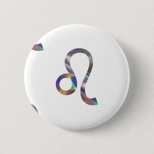 hologram Leo Pinback Button