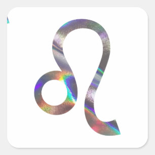 hologram Leo Square Sticker