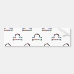 hologram Libra Bumper Sticker