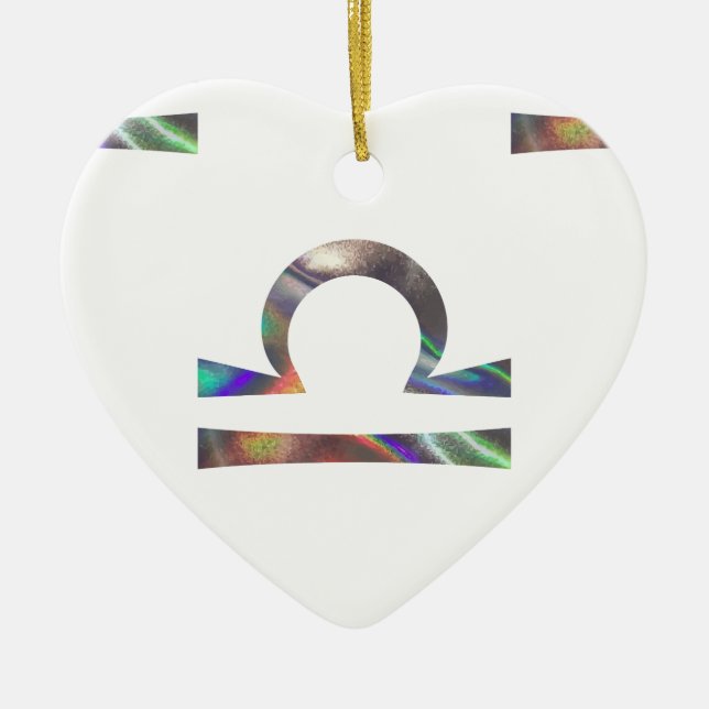 hologram Libra Ceramic Ornament (Front)