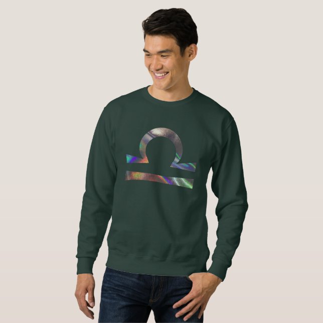 hologram libra mens sweatshirt (Front Full)