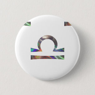 hologram Libra Pinback Button