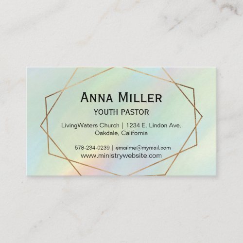 Hologram Pear Modern Youth  Ministry Business Card