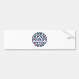 hologram pentagram bumper sticker