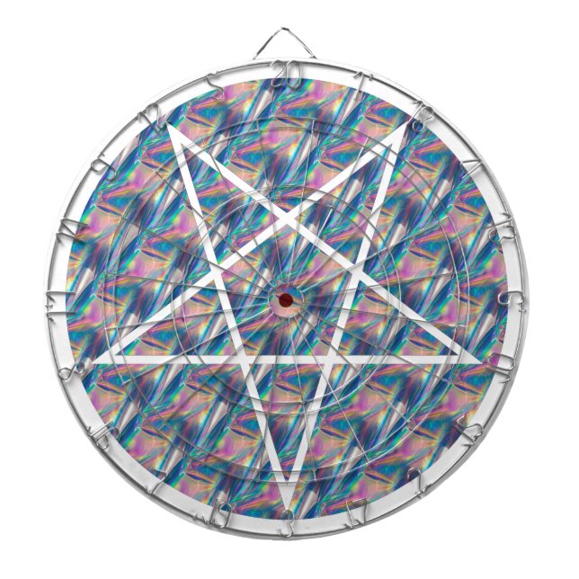 hologram pentagram dartboard with darts (Front)