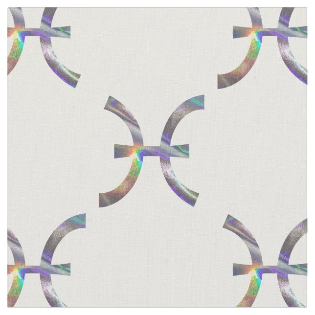 hologram pisces fabric (Close Up)