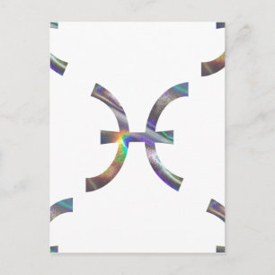 hologram Pisces Postcard