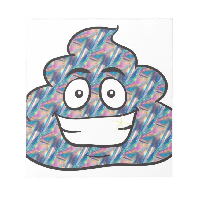 hologram poop emoji notepad (Front)