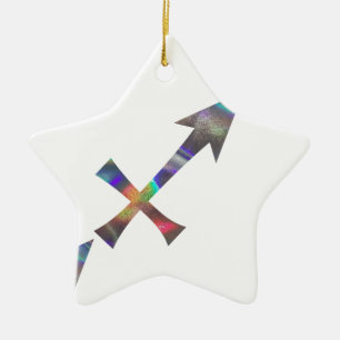 hologram Sagittarius Ceramic Ornament