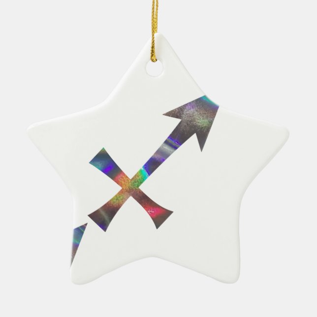 hologram Sagittarius Ceramic Ornament (Front)