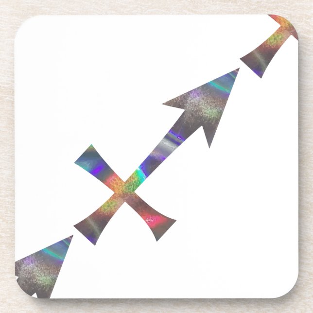 hologram Sagittarius Drink Coaster (Front)