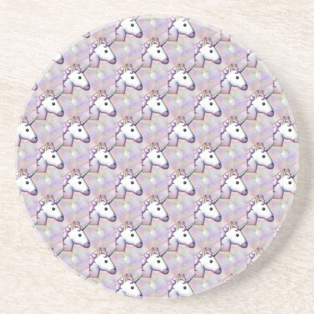 hologram unicorn emoji coaster (Front)