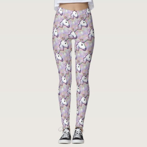 hologram unicorn emoji leggings