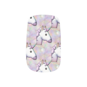 hologram unicorn emoji nail wraps decals stickers