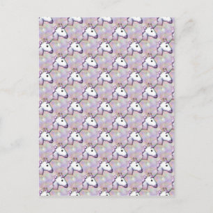 hologram unicorn emoji postcard