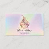 Holograph Cakes & Sweets Cupcake Home Bakery Business Card (Front)