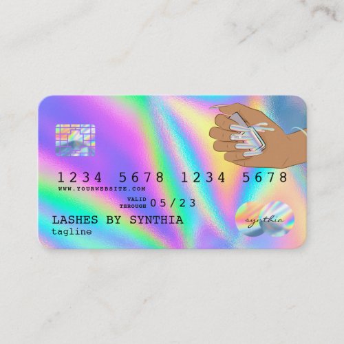 Holograph  Credit Card Nail Tech