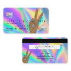 Holograph Credit Card Nail Tech add logo