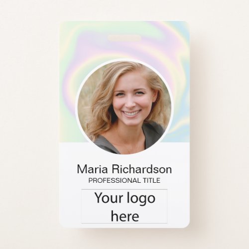 Holograph Custom Employee Photo Logo Name Badge