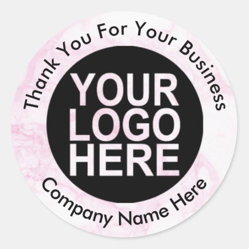 Holograph Custom Logo Name Web Thank You Classic Round Sticker