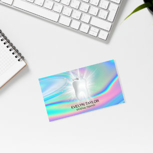 Holograph Dentist Dental Clinic teeth Whitening B Business Card