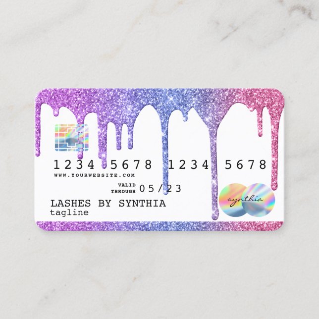 Holograph  Drips Modern Credit Card (Front)