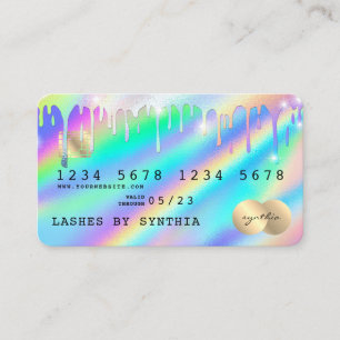 Holograph Drips Modern Credit Card Style