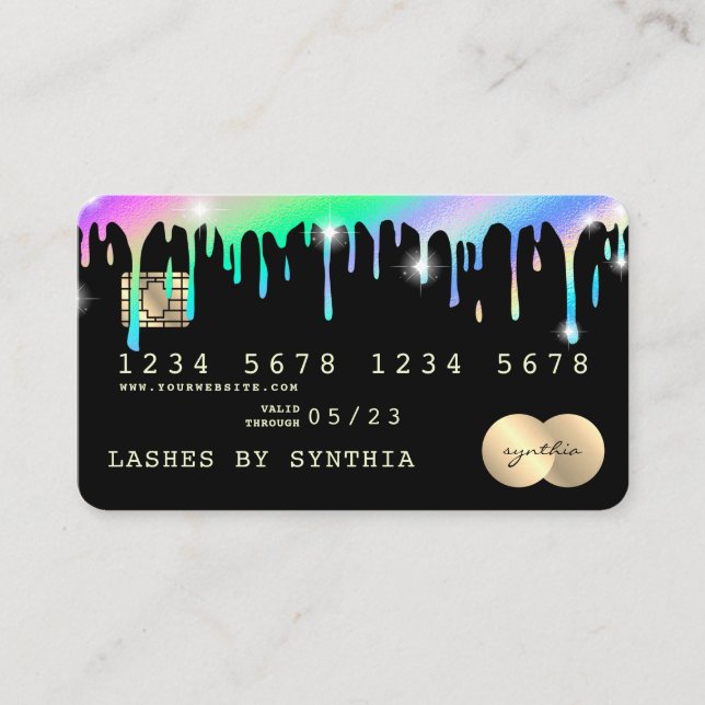 Holograph  Drips Modern Credit Card Style (Front)