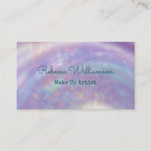 Holograph Iridescent Purple Pastel Swirl Business Card