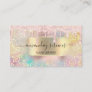 Holograph Makeup Lashes NAILS Studio Gold Rose Business Card
