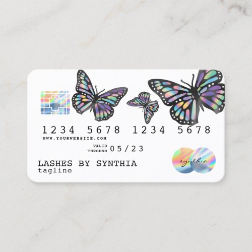 Holograph  Modern Credit Card  Monarch Butterfly