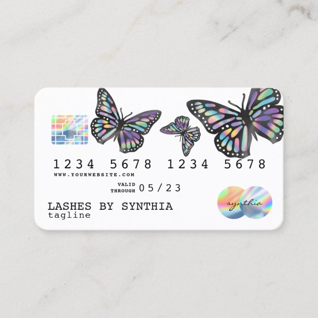 Holograph  Modern Credit Card  Monarch Butterfly (Front)