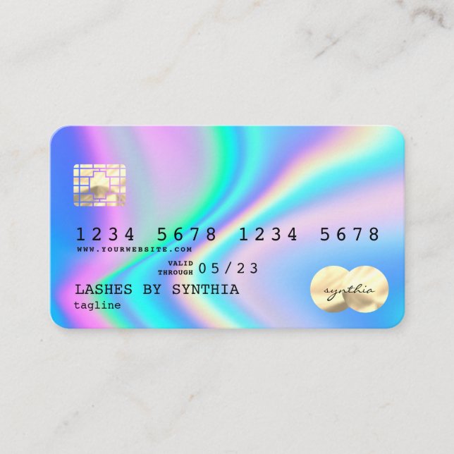 Holograph  Modern Credit Card Style Add Logo (Front)