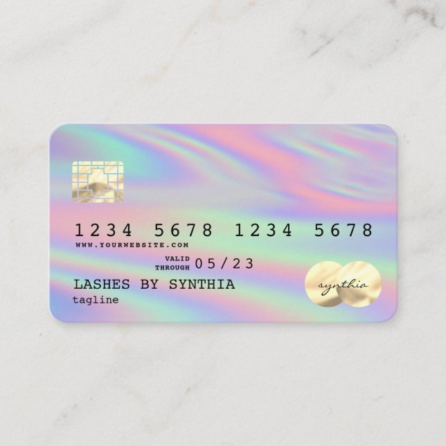 Holograph  Modern Credit Card Style Add Logo (Front)