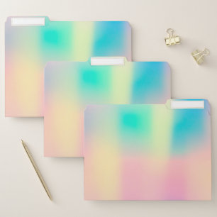 Holograph Ombre Minimal Beauty Studio Lash File Folder
