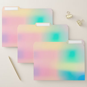 Holograph Ombre Minimal Beauty Studio Pastel File Folder