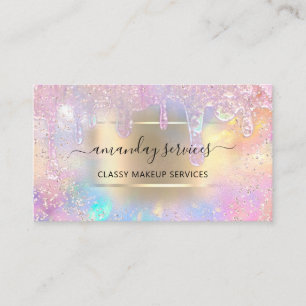 Holograph Online Shop Drip Makeup Artist QR Code Business Card